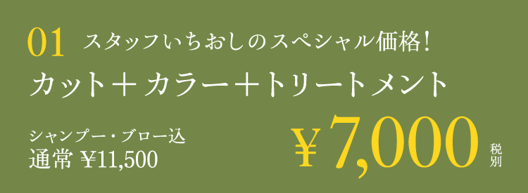 カット＋カラー＋トリートメント