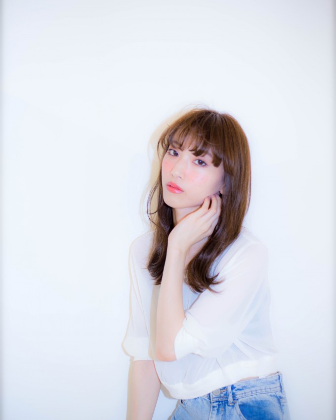 伸ばしかけロングも前髪パーマでオシャレ感アップ☆