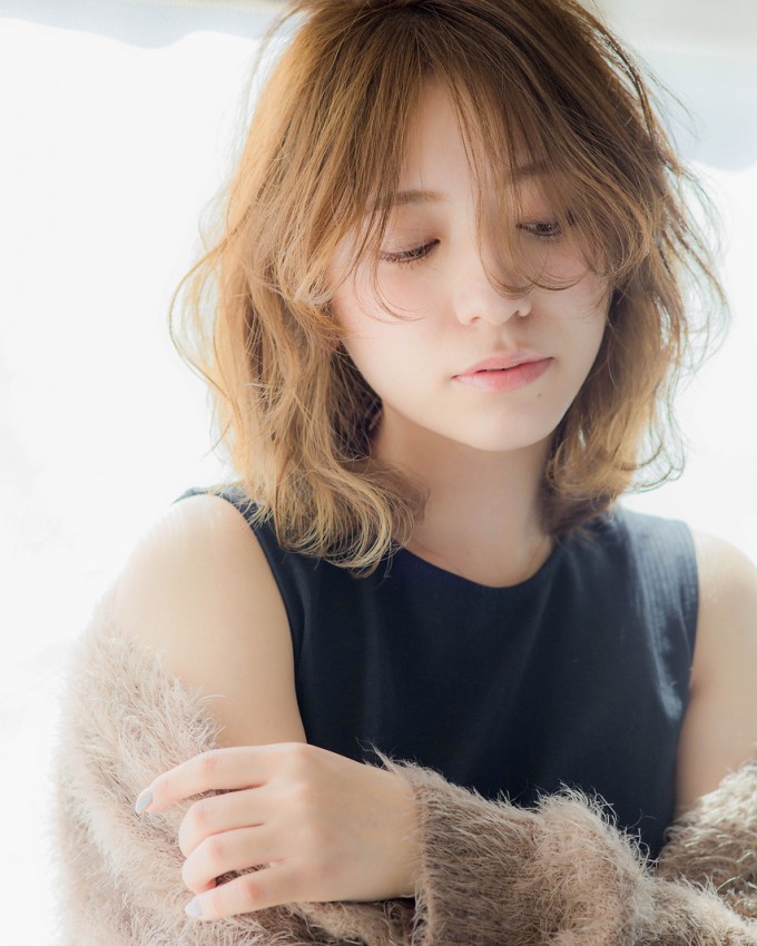 大人かわいいひし形シルエットデジタルパーマ