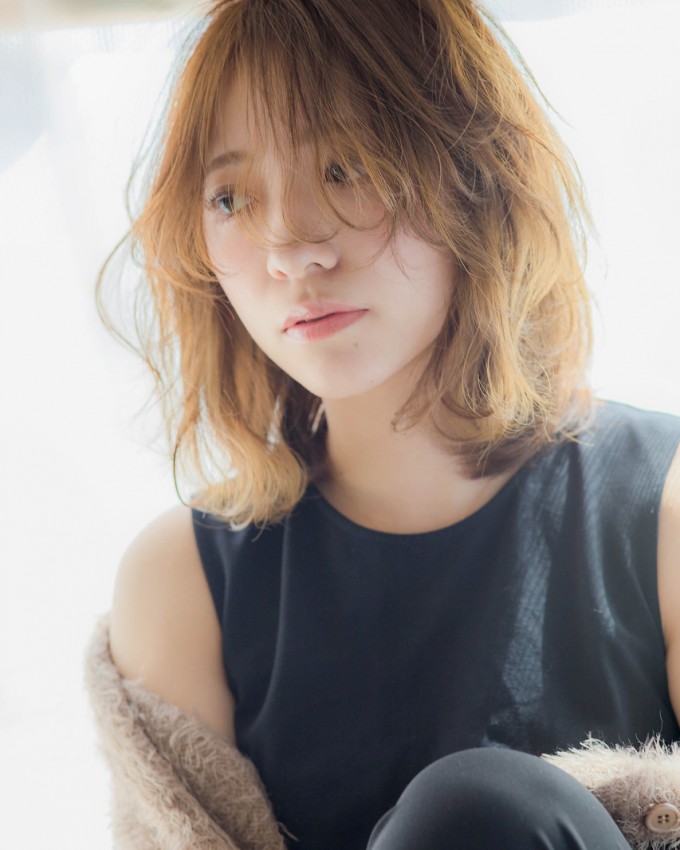 大人かわいいひし形シルエットデジタルパーマ